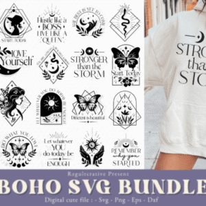 About Boho Svg Bundle,floral Moon Svg Graphic