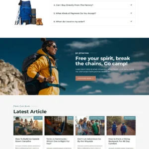 BARRAMERU - OUTDOOR ADVENTURE CAMPING STORE ELEMENTOR PRO TEMPLATE KIT LATEST VERSION