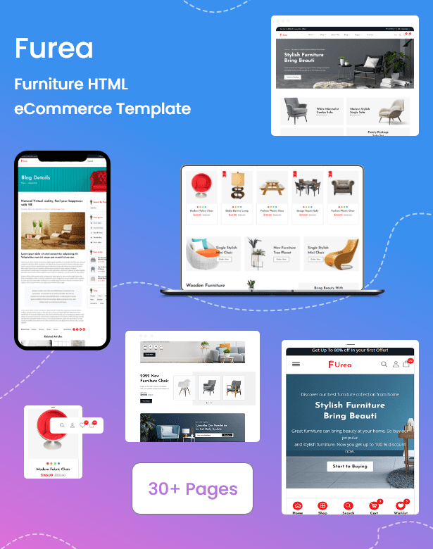 FUREA - FURNITURE ECOMMERCE HTML TEMPLATE LATEST VERSION - Image 2