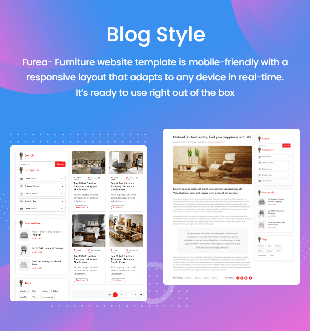 FUREA - FURNITURE ECOMMERCE HTML TEMPLATE LATEST VERSION - Image 6