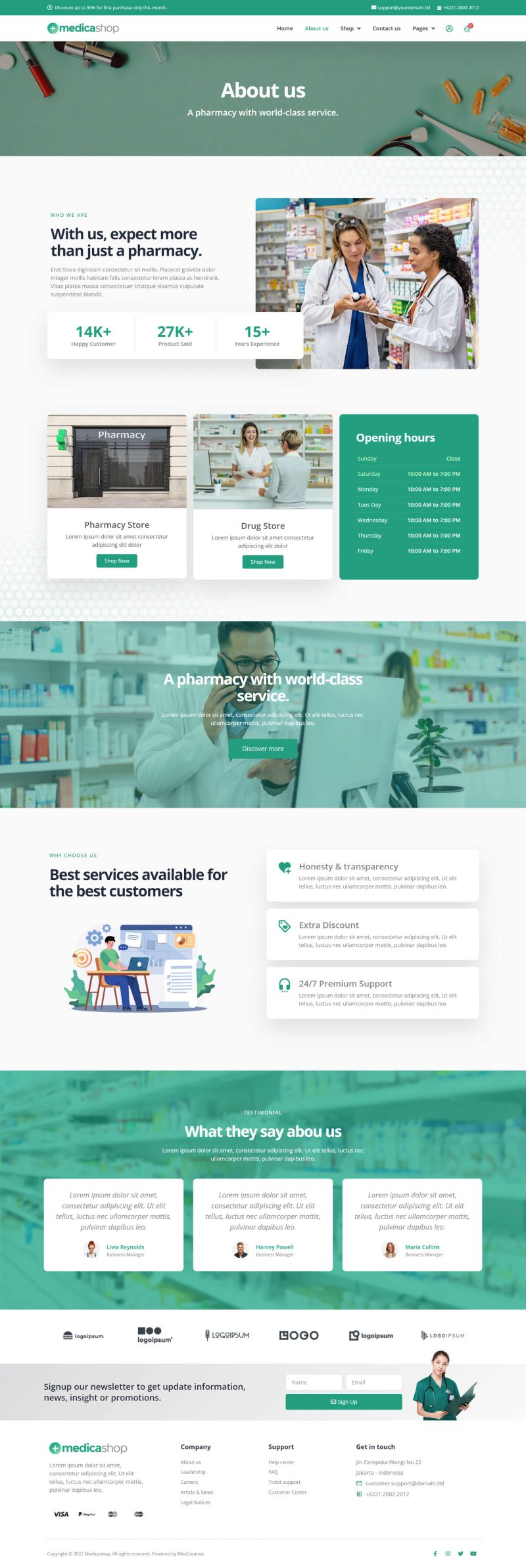 MEDICASHOP - PHARMACY & MEDICAL STORE ELEMENTOR TEMPLATE KIT LATEST VERSION - Image 4