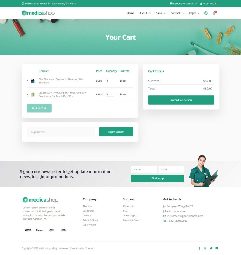MEDICASHOP - PHARMACY & MEDICAL STORE ELEMENTOR TEMPLATE KIT LATEST VERSION - Image 5
