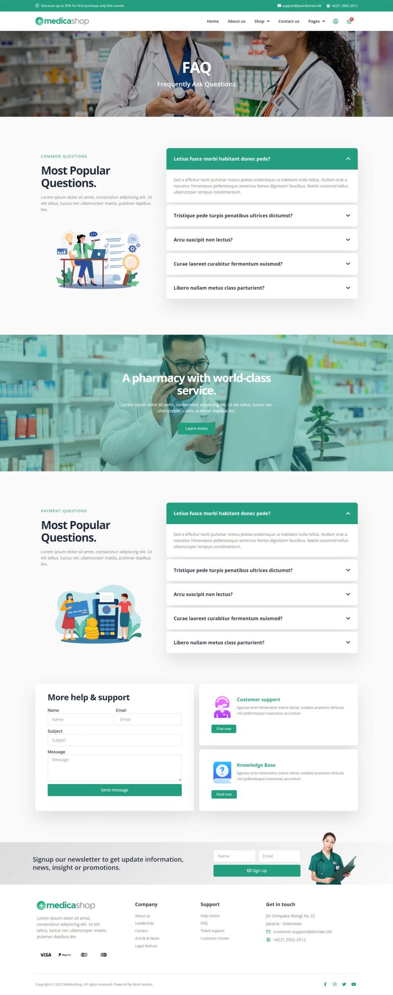 MEDICASHOP - PHARMACY & MEDICAL STORE ELEMENTOR TEMPLATE KIT LATEST VERSION - Image 3