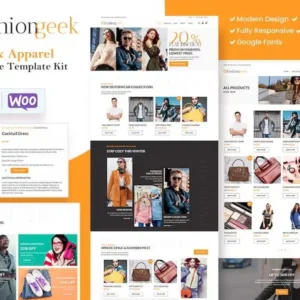 FASHION GEEK - WOOCOMMERCE FASHION ELEMENTOR TEMPLATE KIT LATEST VERSION