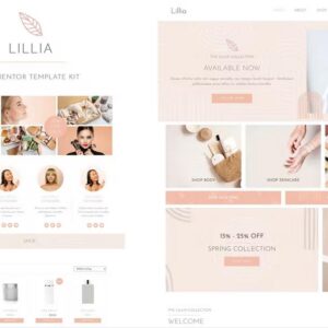 LILLIA – BEAUTY & SKINCARE ELEMENTOR TEMPLATE KIT LATEST VERSION