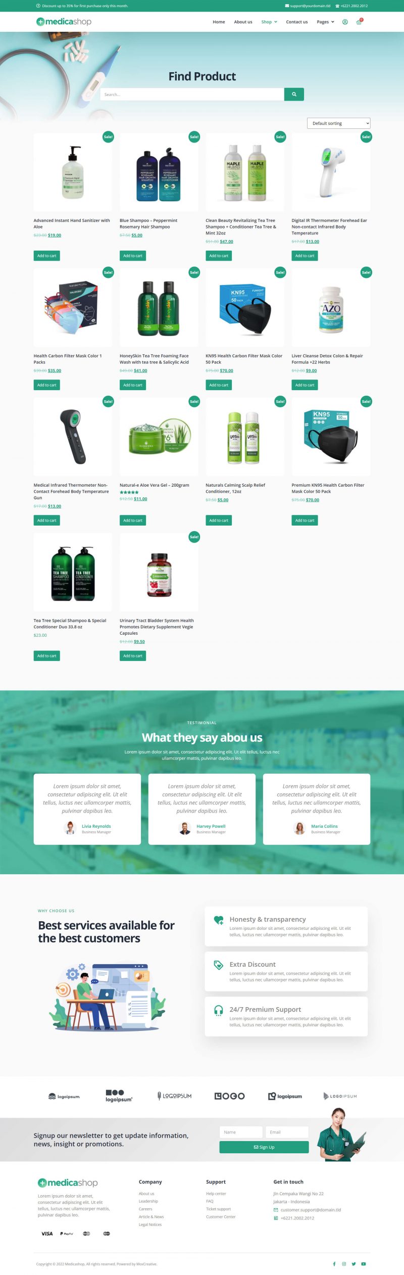 MEDICASHOP - PHARMACY & MEDICAL STORE ELEMENTOR TEMPLATE KIT LATEST VERSION - Image 6