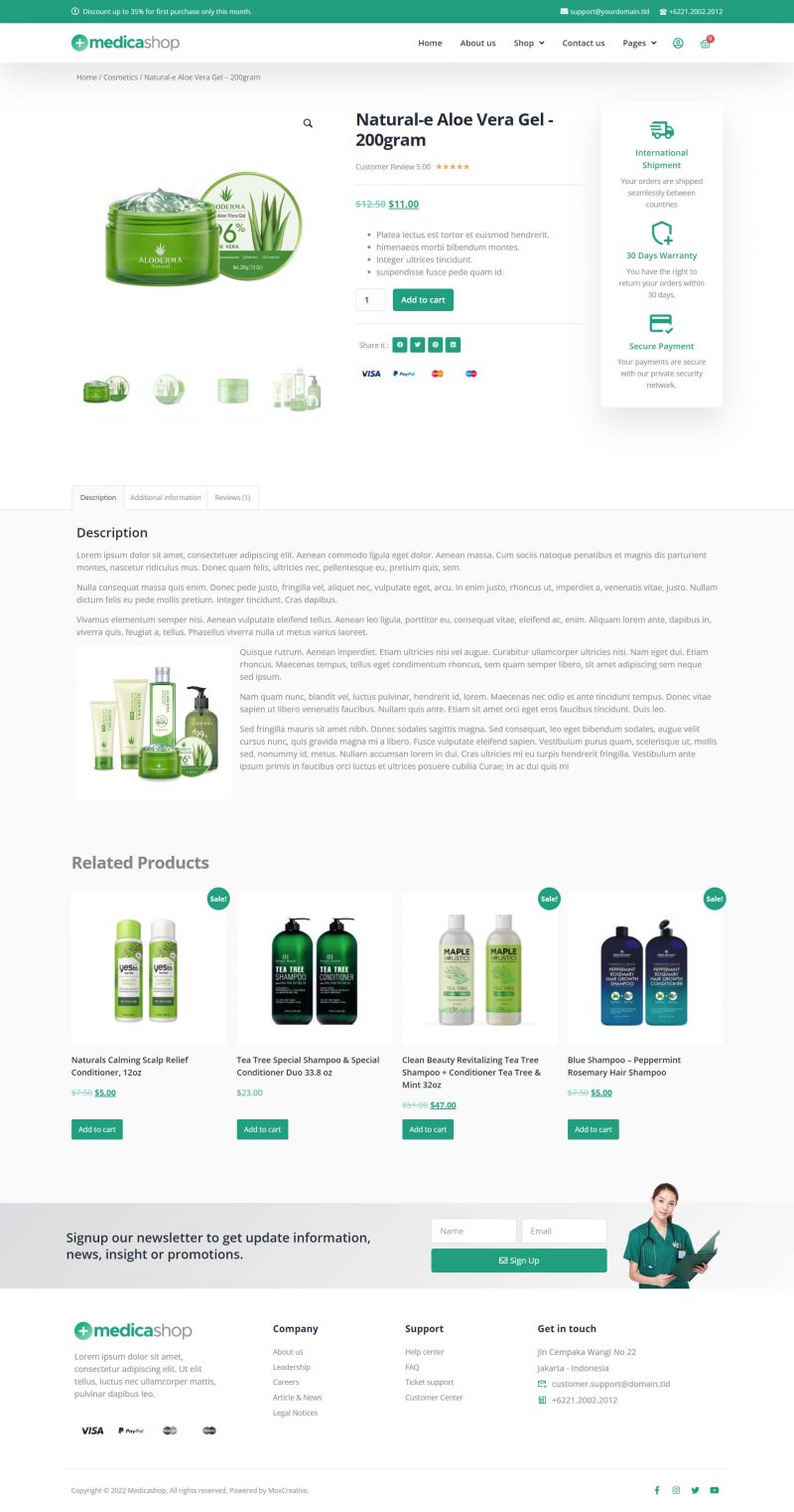MEDICASHOP - PHARMACY & MEDICAL STORE ELEMENTOR TEMPLATE KIT LATEST VERSION - Image 9