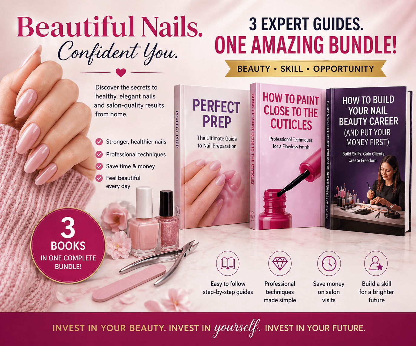 Discover the secrets to gorgeous nails : and how to save hundreds of dollars on salon costs